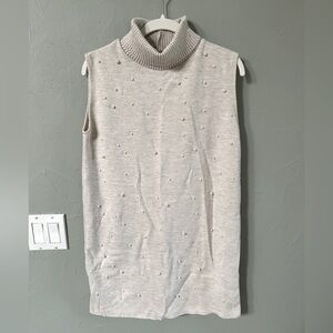 *Zara* NWT Pearl Knit Turtleneck Shift Dress - SZ Small